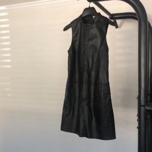 Soft faux leather dress